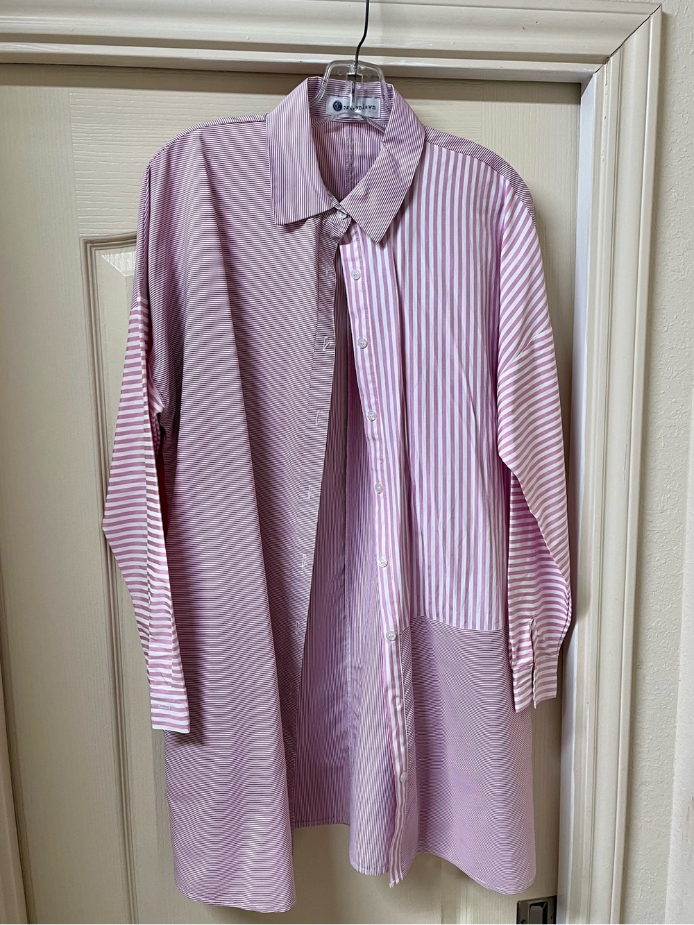 Caryn Lawn - Pink Striped Button Down Shirt